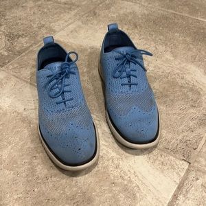 Cole Haan grand OS sticthlite carolina blue wingtips